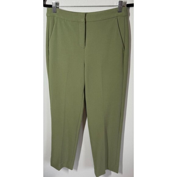 J.Crew "Kate" Olive Green Straight Leg Dress Pants Size 4 Stretch Career Workwea - Picture 1 of 13